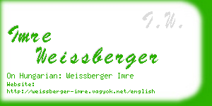 imre weissberger business card